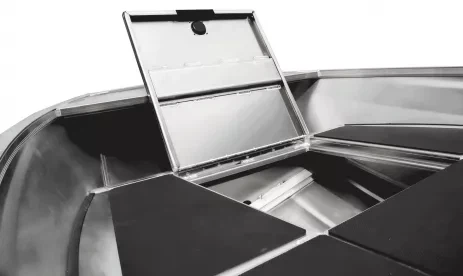 13 foot Aluminum V Hull Boat bow storage